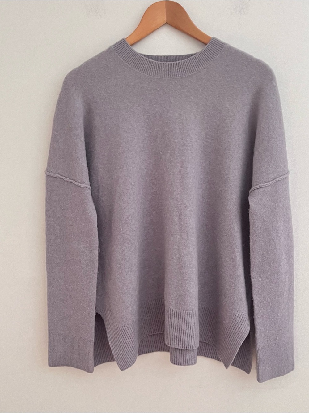 All Saints Gray Crewneck Sweater Size Small Relaxed Fit Wool Blend